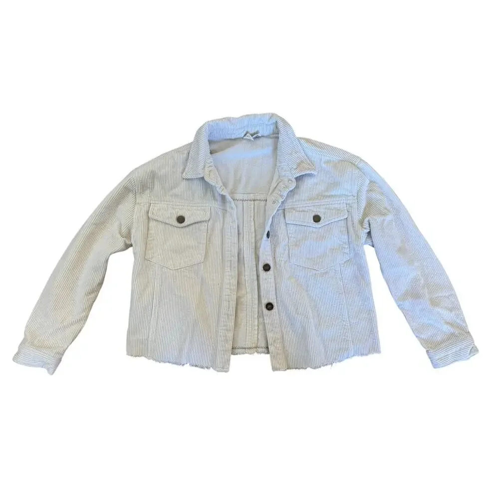 SUBLIME Punk Rock Ska 90s Upcycled Retro Vintage Corduroy Crop Jacket Size Small - Picture 4 of 12